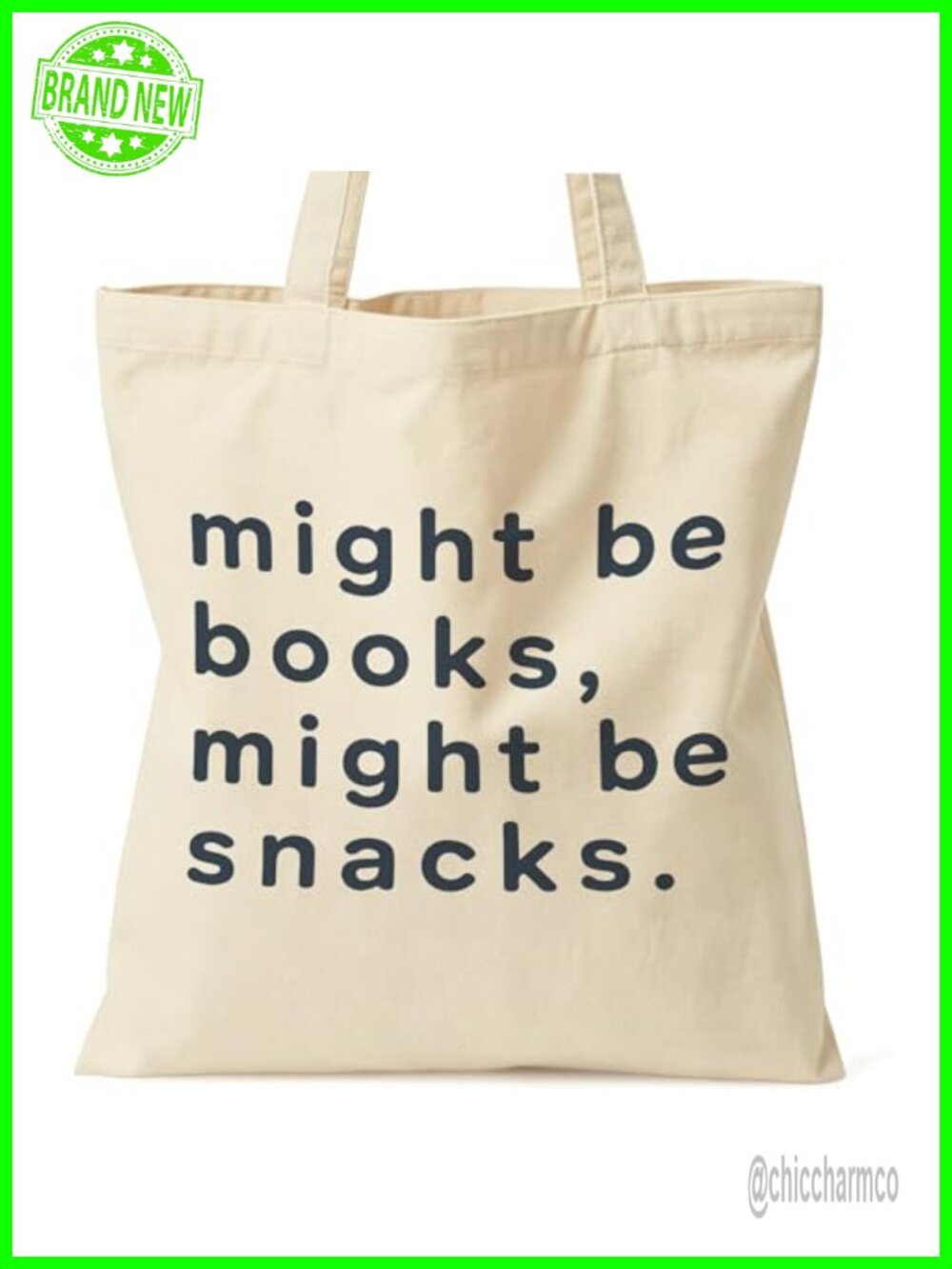 Canvas Tote Bag for Women Book Lover Large Zip Pocket